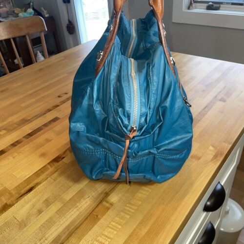 CHRISTOPHER KON Large teal Nylon Tote Shoulder hobo puffer Handbag - Picture 4 of 11