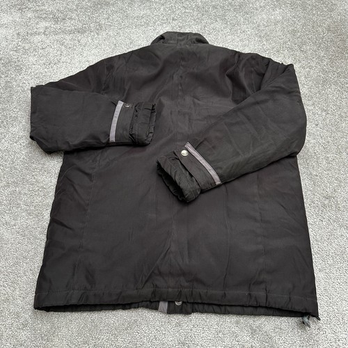 Basic Editions Quilted Lining Jacket Mens Large Black Snap Button Outdoor Nylon - Picture 2 of 9