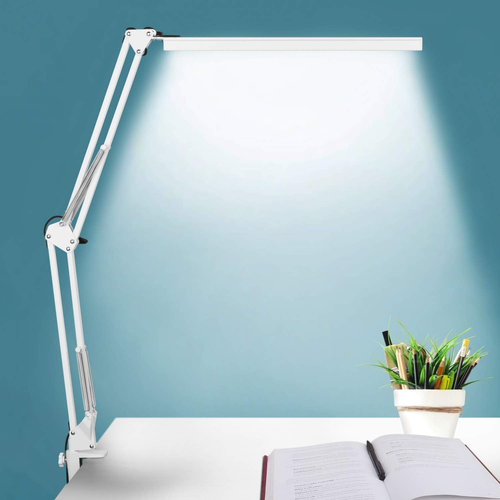 LED Schreibtischlampe, Maniküre Tischlampe, 16" Lampenkopf, dimmbar augenschonendes Zeichnen