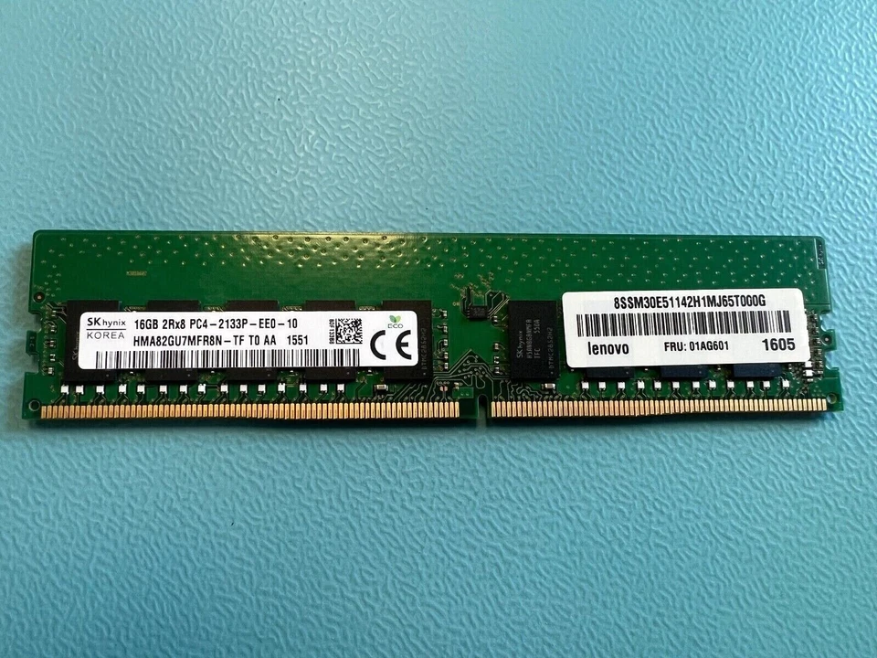 46W0817 46W0819 Lenovo/IBM 2RX8 16GB DDR4 PC4-2133 Unbuffered UDIMM ECC Memory - Image 3 of 4