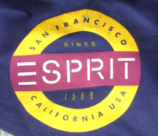 Zaino ESPRIT tela blu San Francisco California dal 1969 tira pelle