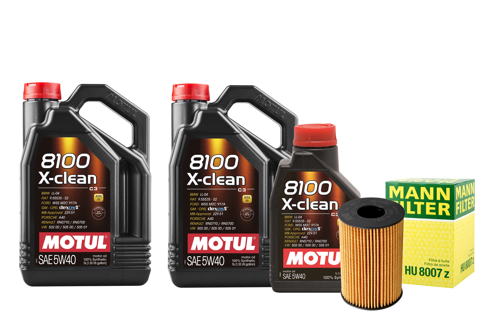 11L Motul 8100 XCLEAN 5W40 Mann Filter Motor Oil Change Kit For Wraith 6.6 Turbo