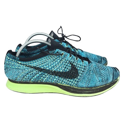 Nike Flyknit Racer Running Shoes Mens 11 Blue Lagoon Sneakers Trainers  526628401