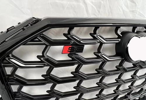 All Black Front Bumper Grille Fit for Audi A8 S8 2022-2023 Update to S8 - Picture 4 of 4