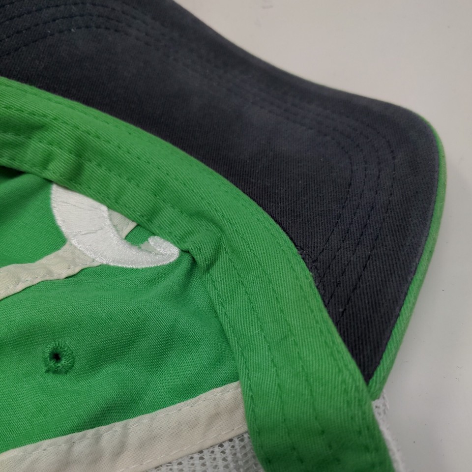 Costa Del Mar Strapback Meh Back Trucker Hat Green One Size Colorblock