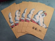 5 Coca Cola Polar Bear Advertising Paper Lunch Bags Made in USA 1998