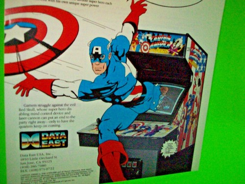 Captain America And The Avengers Arcade FLYER Original 1991 Video Game Vintage - Picture 2 of 7