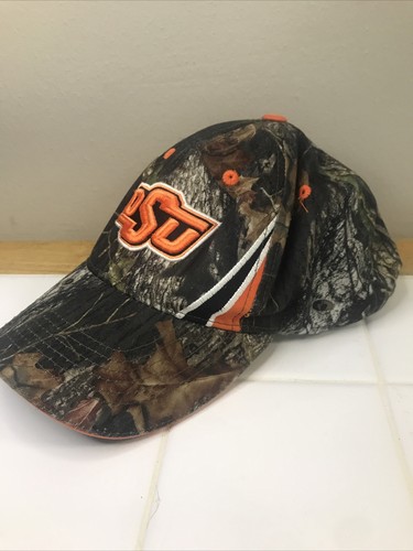 Oklahoma State Cowboys Adjustable Hook/Loop Hat Cap OSU Licensed Camo camouflage - Picture 2 of 8