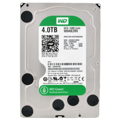 Western Digital Green 4TB WD40EZRX 64MB Cache 7200 RPM SATAIII 3.5''