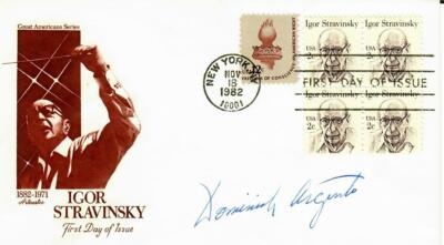 ''The Masque Of Angels'' Renowned Composer Dominick Argento Signed FDC Dated 1982