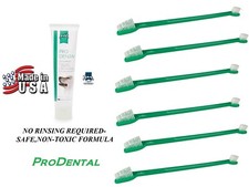 ProDental PET DOG CAT FERRET Oral Care Dental TOOTHPASTE & 6 TOOTHBRUSH*USA MADE
