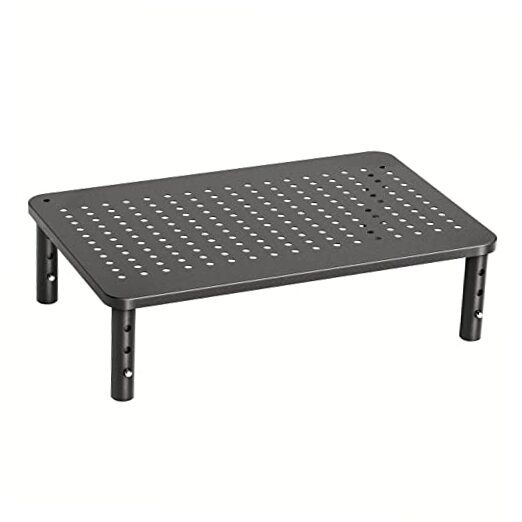 Adjustable Black Monitor Stand Riser with 3 Height Settings for Desks-image