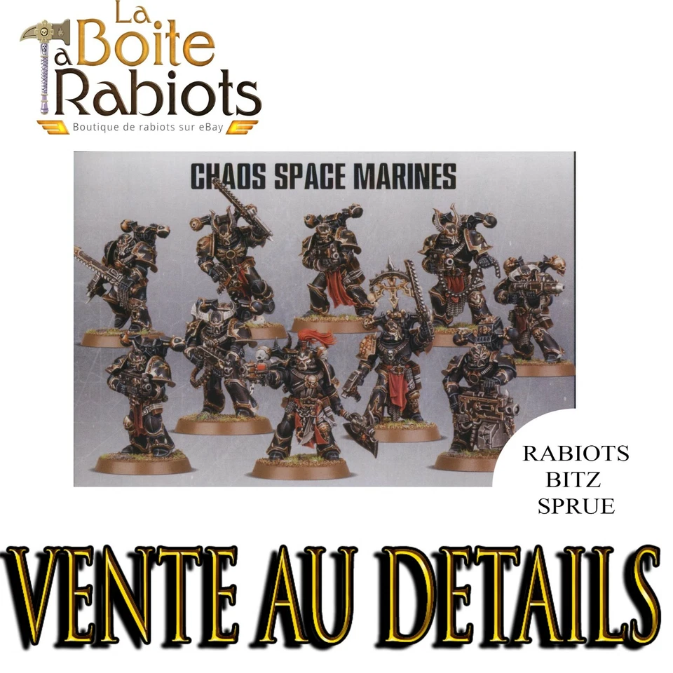 Warhammer 40000 Space marines du Chaos Vente au détails Rabiots Bitz Sprue
