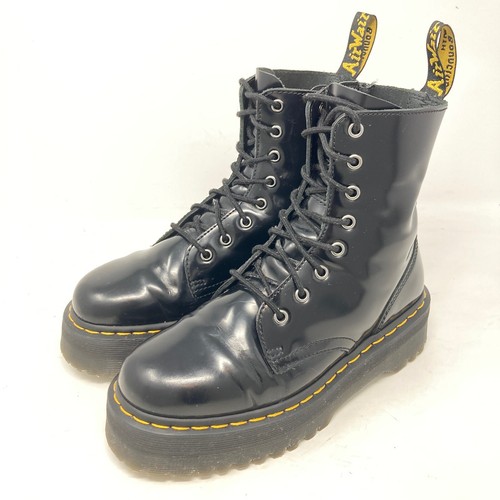 Dr Martens Jadon Black Smooth chunky platform quad boots docs UK 6 EU 39 N1 | eBay
