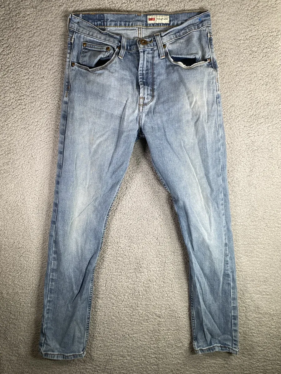 Fitness læsning Electrify Wrangler Mens jeans 29 x 30 Blue Denim Jeans Straight Leg regular taper |  eBay