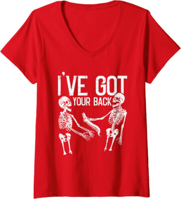 Ive Got Your Back Lazy Halloween Costume Funny Ladies' V-Neck Tshirt