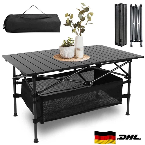 Campingtisch Aluminium Rolltisch Klapptisch Falttisch Gartentisch klappbar DHL