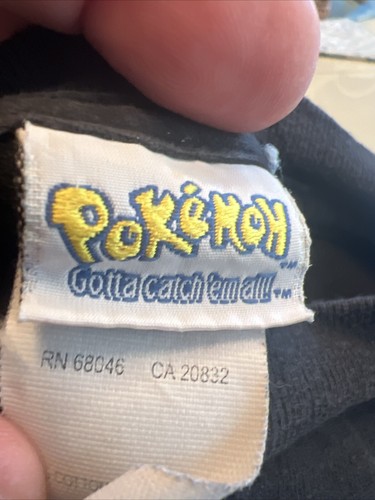 VINTAGE Pokemon T-Shirt Boys Large 14-16 Black Graphic Catch Them All Charzard - Picture 6 of 15