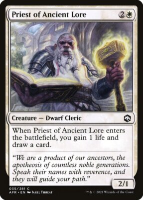 1x Priest of Ancient Lore *FOIL* NM - Adventures in the Forgotten Realms