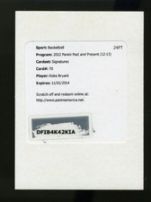 2012-13 Panini Past and Present Signatures KOBE BRYANT Auto REDEEMED/USED