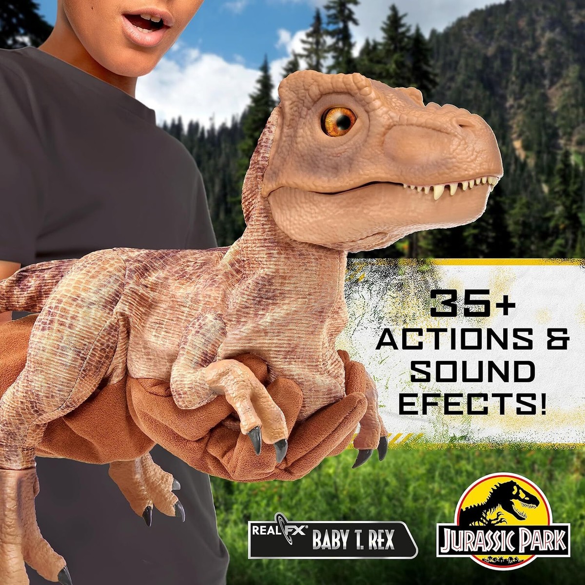Jurassic Park Real FX Baby T Rex Dinosaur Toy Action Sounds Gift