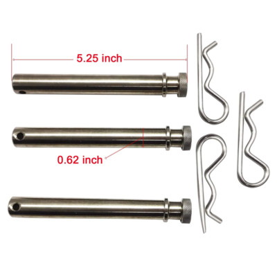 3x Hitches Stainless Steel Pins for 2'' 2.5'' Shank Tow & Stow Hitches TS35010