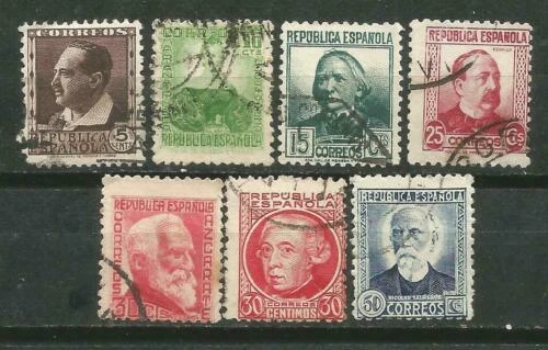 Sellos de España, usado, figuras históricas