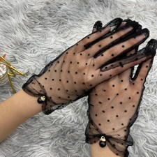 Women Short Net Yarn Sunscreen Gloves Bride Lace Mittens UV Protection Gloves