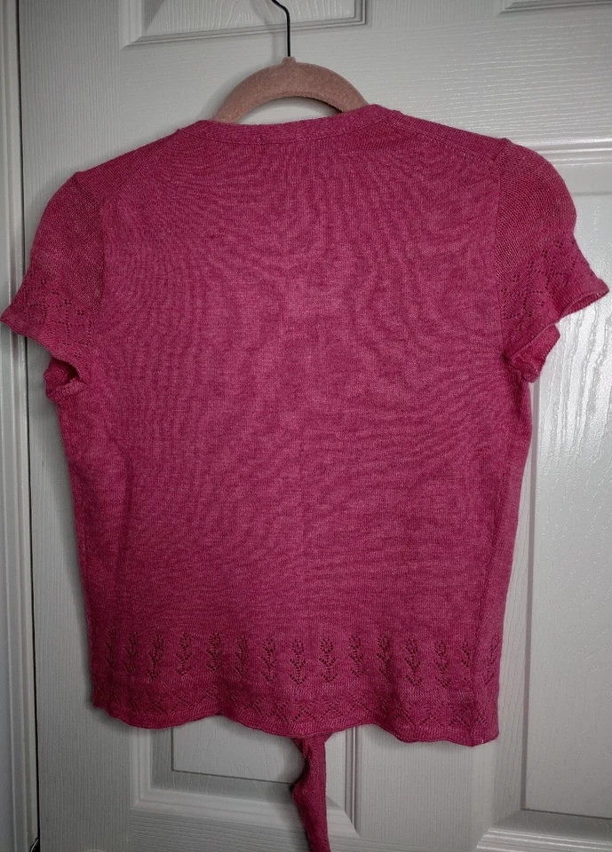 Cárdigan tejido Old Navy Perfect Fit niña rosa talla pequeña Foto 3 de 4