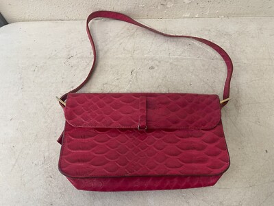 Tosca Blu Gorgeous Camel Leather Bag Red Trim/ Italy