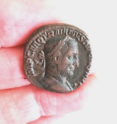 Monnaie Romaine , Trajan Dece 249/251 , Sesterce - Photo 1/2