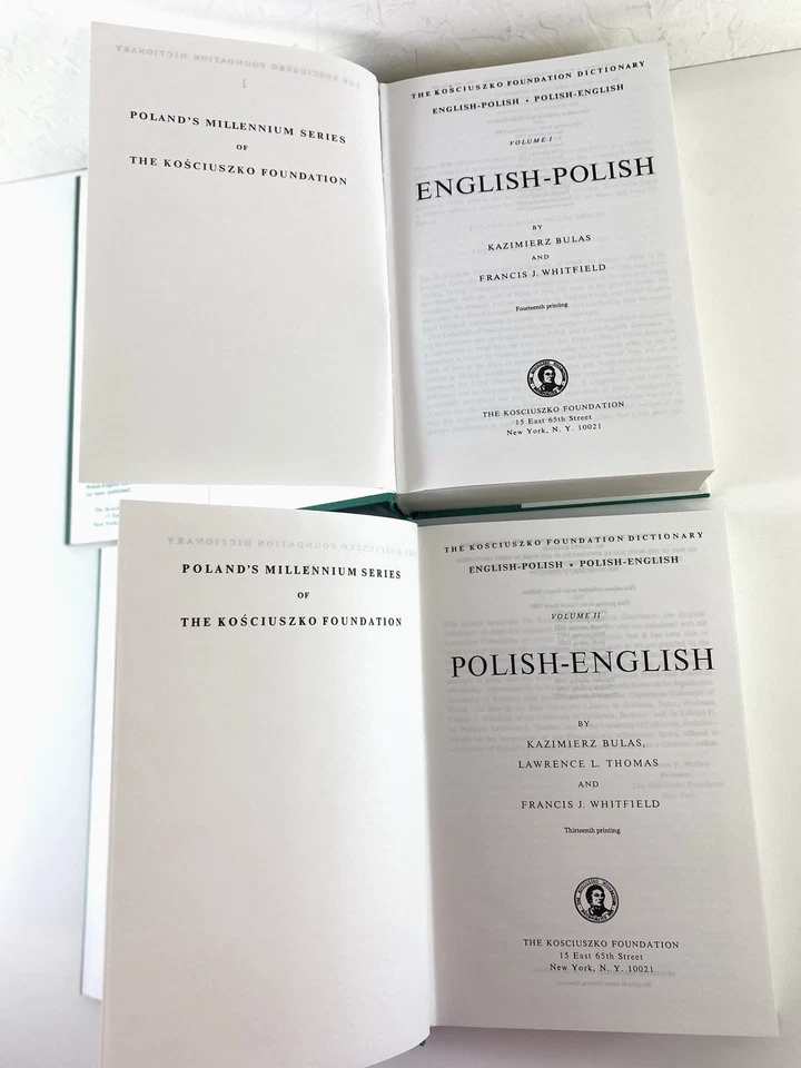 Polish-English/English-Polish Dictionaries Kosciuszko Foundation Vols I & II - Image 4 of 4