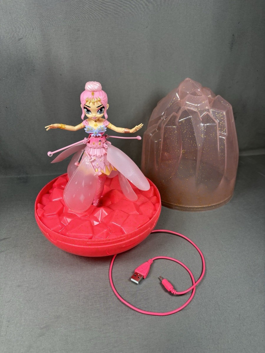 Hatchimals Pixies Crystal Flyers Pink Flying Toy, Case, & Charging