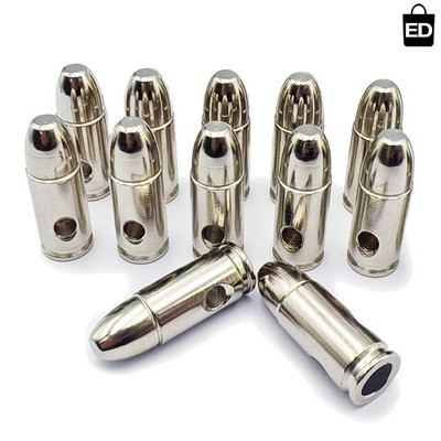 Replaceable Rubber Pad Dummy Rounds - 12pcs Steel Snap Caps for Training
