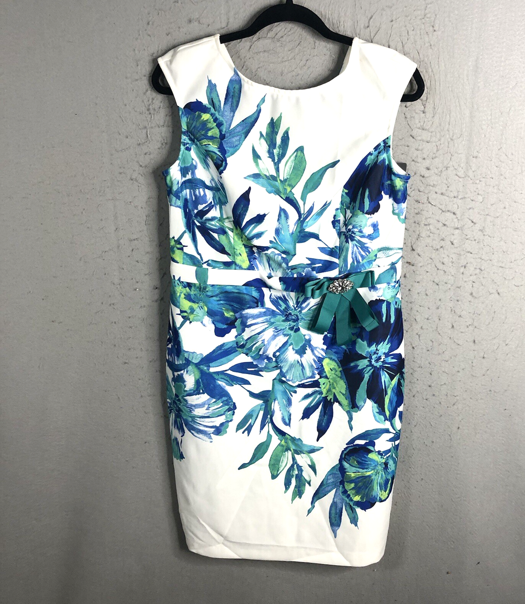 Joseph Ribkoff Dress Womens 12 Blue White Floral Event Easter Wedding NEW |  eBay