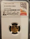 1990 1/10 oz American Gold Eagle MS70 NGC Everhart Signed Flawless!! Ultra Cameo