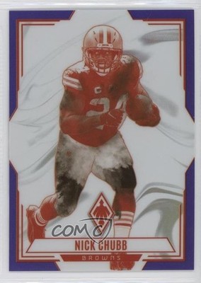 2023 Panini Phoenix Contours Purple 24/125 Nick Chubb #CON-11 16h3