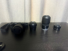 Sony Alpha a6000 Black Camera Bundle w/ 2 Sony kit lens & 2 Viltrox lens