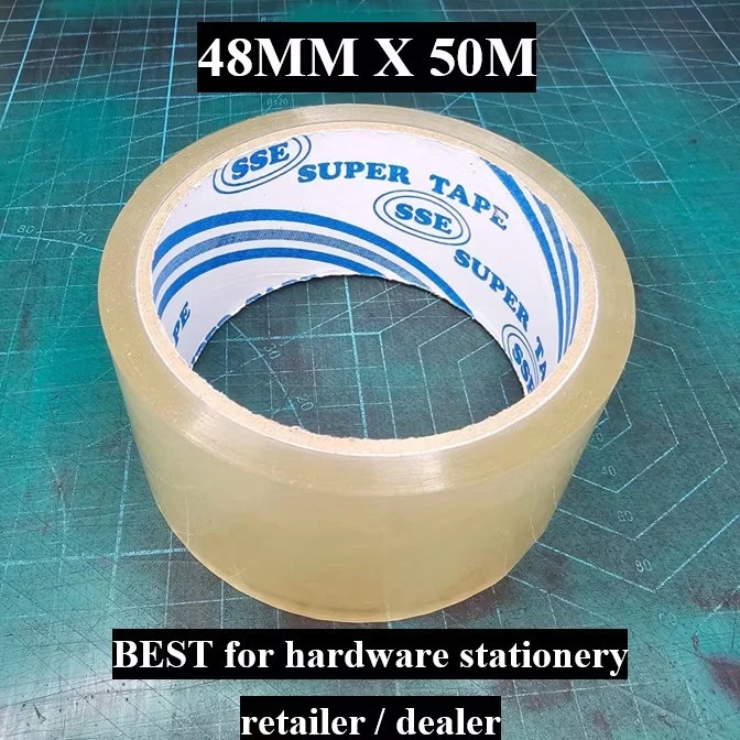 3 ROLLS CLEAR TAPE PARCEL STRONG 48MM X 50M BOX SEALING SELLOTAPE PACKAGING - Image 2 of 4