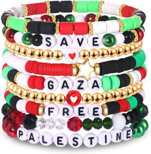 Heishi Bracelets for Women Clay Beaded Stretch Bracelets Stackable Friendship Br