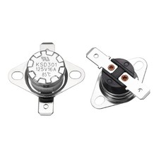 2 Pcs KSD301 Thermostat 85 C/185 F Snap Disc Temperature Switch Bakelite