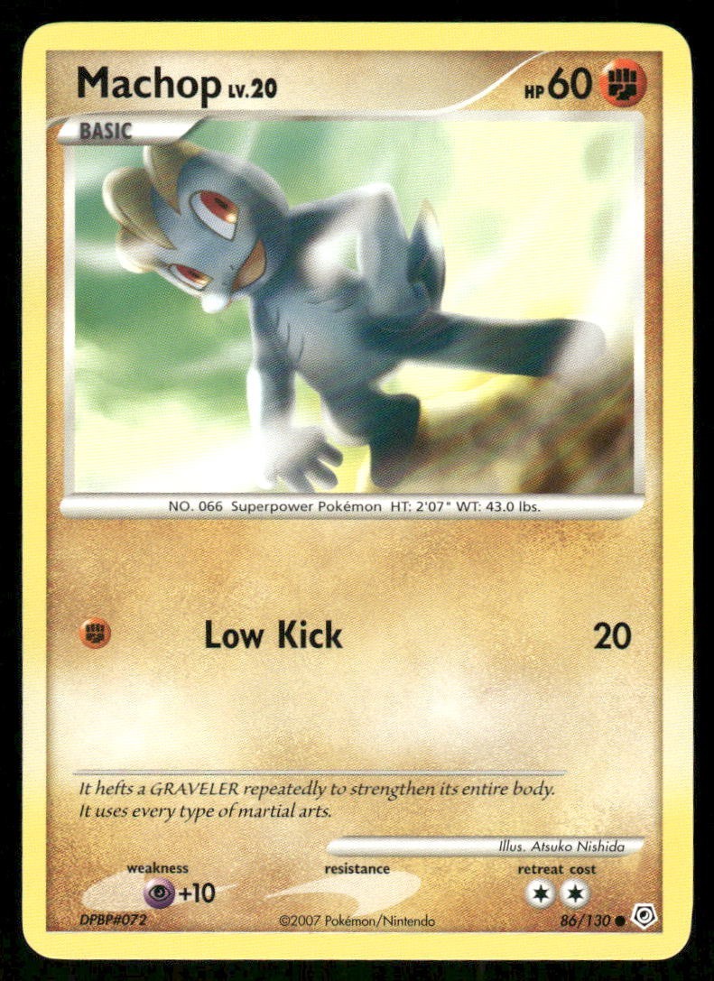 Pokemon Tcg Machop #86 Pokemon Diamond & Pearl LP