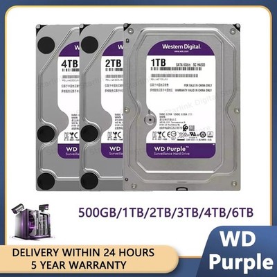 4TB WD Purple Surveillance CCTV 3,5'' SATA Interne Festplatte PC HDD WD40PURZ