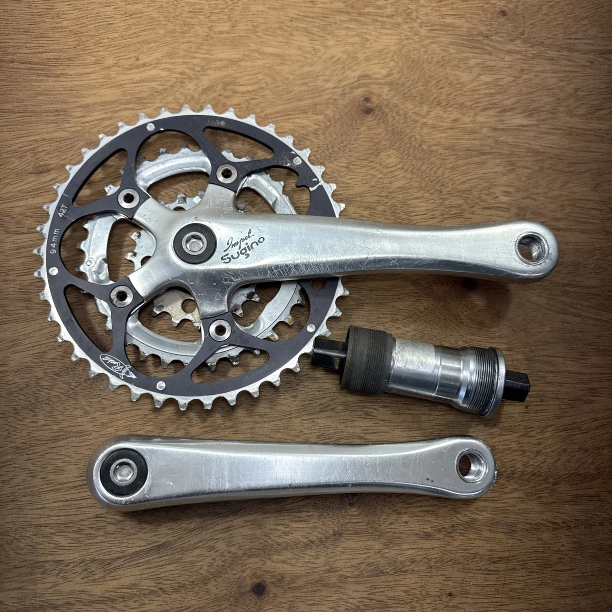 Sugino Bicycle Cranksets with Triple Chainrings 175 mm Crankarm