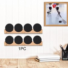 Hockey Puck Display Shelf Wooden Wall Mounted for Team Player Autographed