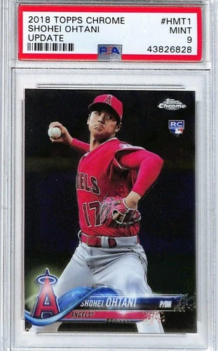 Shohei Ohtani 2018 Topps Chrome Update #HMT1 Graded PSA 9 Mint Dodgers Rookie RC