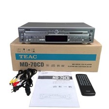 TEAC MD-70CD MD Deck CD Player w/ Original Box Tested Works Japan ZH0GS03 6.0