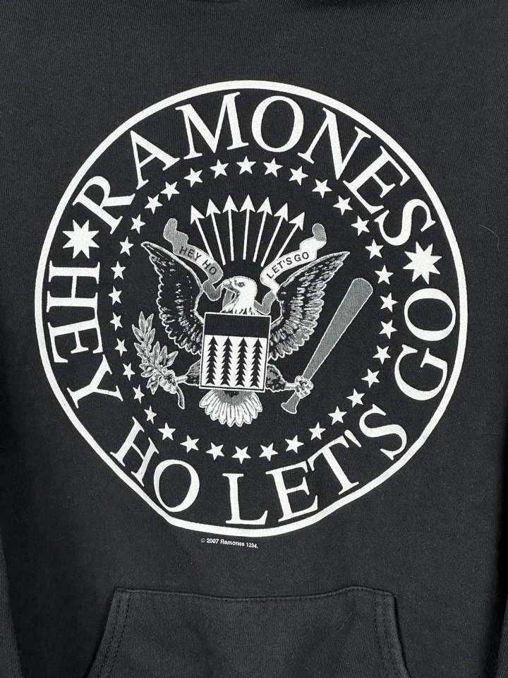 Sudadera con Capucha Negra Ramones De Colección Rara Banda Punk Talla L - Imagen 4 de 4
