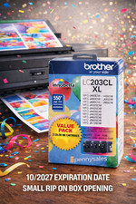 Genuine Brother LC2033PKS LC203CL XL High Yield Ink Cartridges Sealed 10/2027