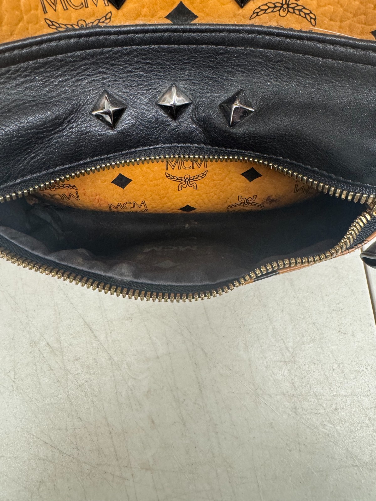 MCM Studded Backpack Brown - image 7